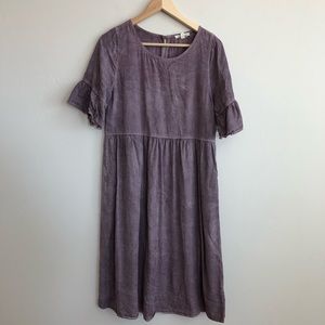 Purple distressed wash dress